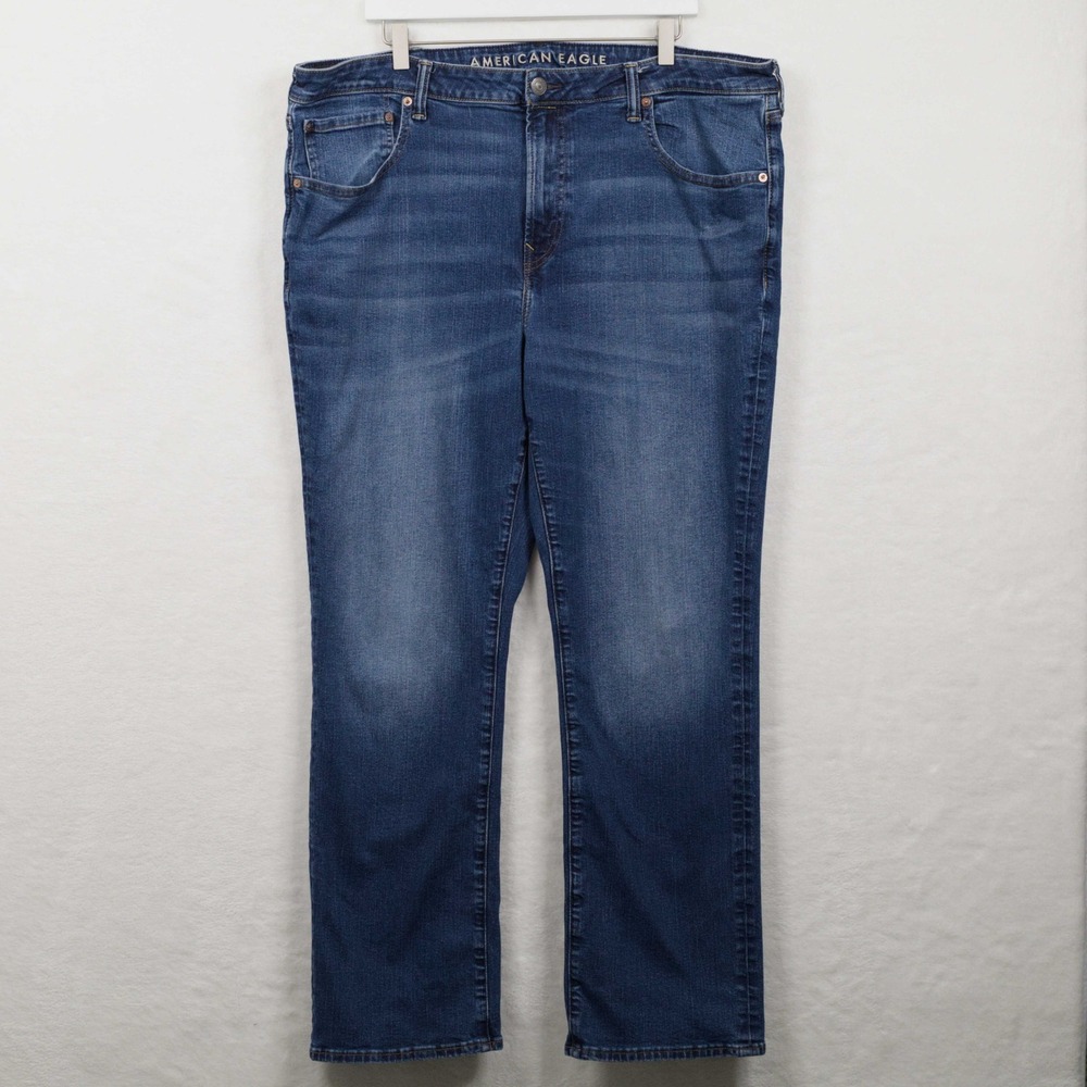 AMERICAN‎ EAGLE Original Bootcut Airflex+ Denim Jeans Blue Mens Sz 42x32